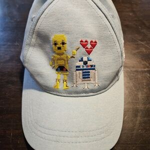 Star Wars Light Blue Hat with C-3PO and R2-D2 Embroidery